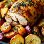 One Pan Herb Roasted Vegetables & Chicken