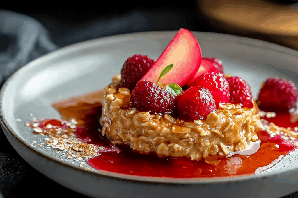 Sweet Maple Rhubarb Oatmeal