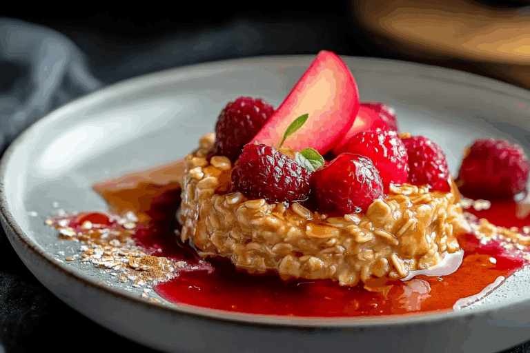 Sweet Maple Rhubarb Oatmeal