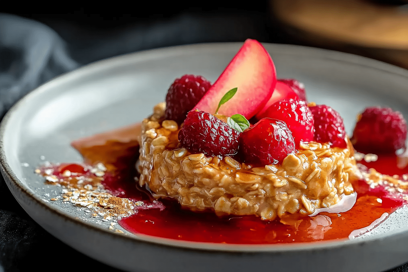 Sweet Maple Rhubarb Oatmeal