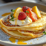 Lemon Mascarpone Stuffed Crepes