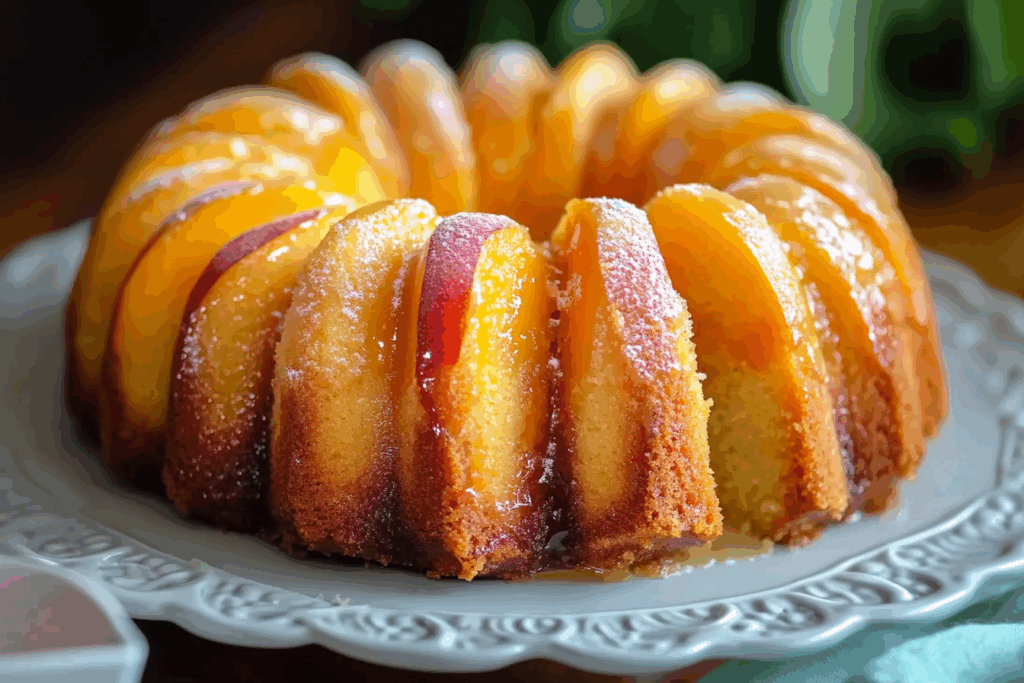 Peach Buttermilk Pound Cake