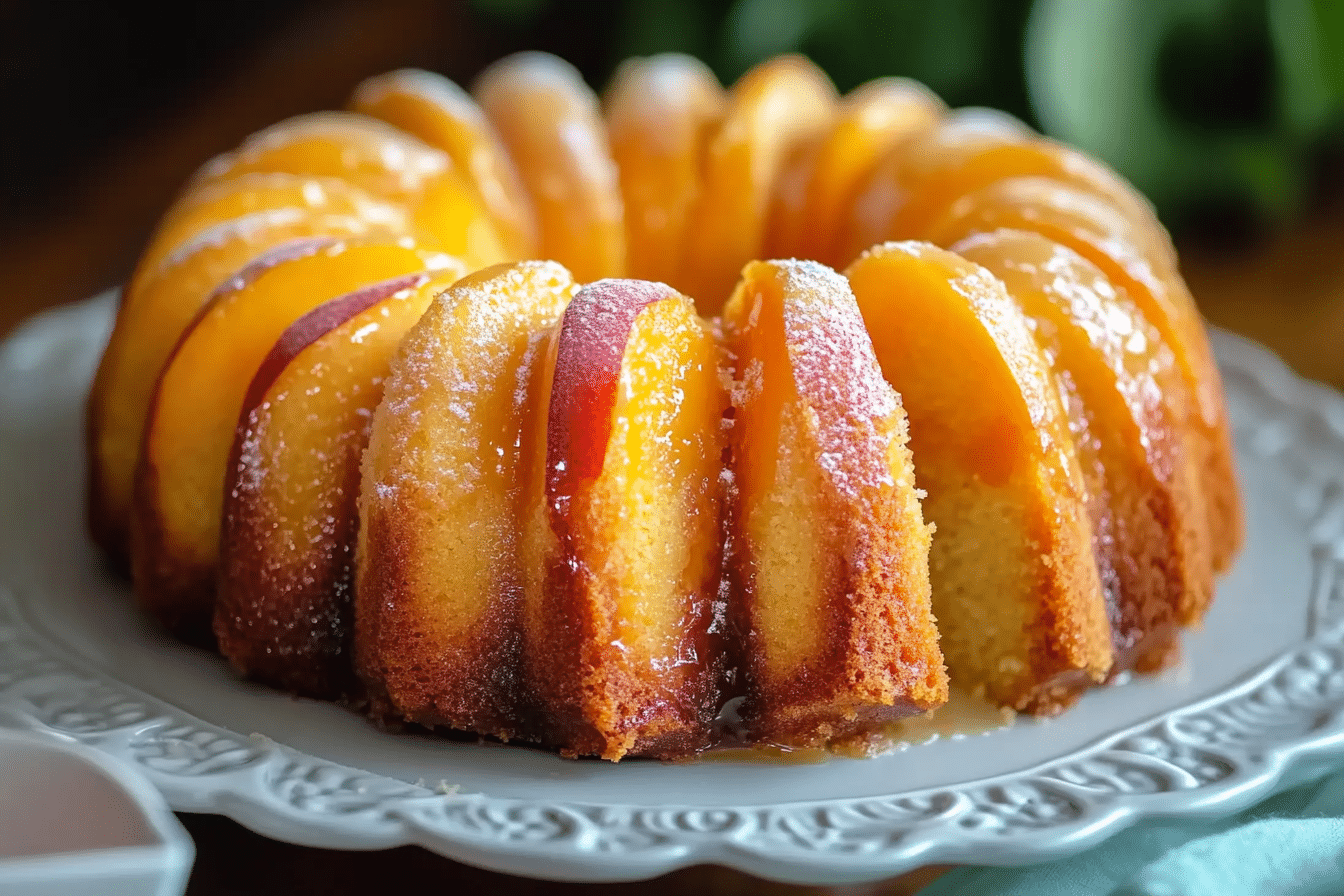 Peach Buttermilk Pound Cake