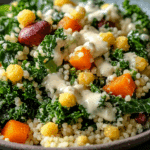 Kale and Couscous Salad with Creamy Cashew Dressing