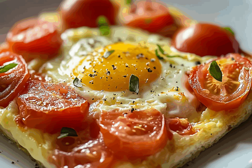 Tomato and Cheese Egg Bake