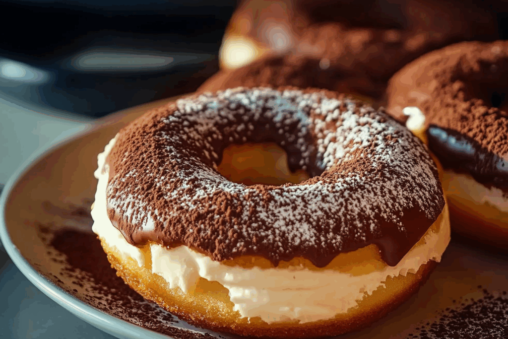 Super Moist Baked Tiramisu Donuts