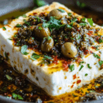 Moroccan Baked Feta with Olive Tapenade