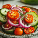 Pickled Cherry Tomatoes, Red Onions, and Cucumbers