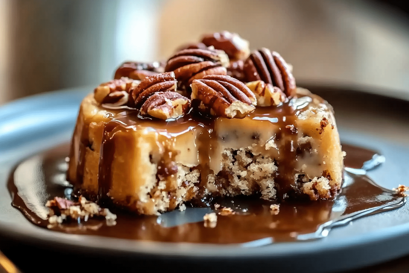 Pecan Praline Poke Cake