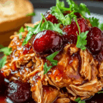 Crockpot Cherry Cola Pulled Chicken
