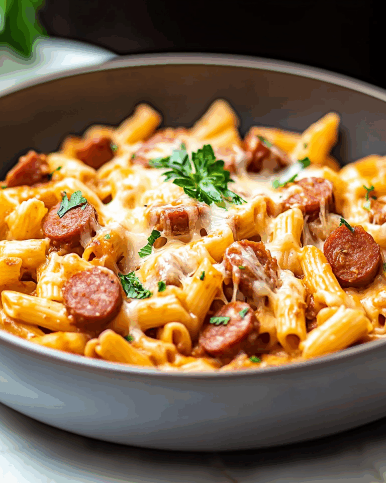 Cheesy Kielbasa Pasta