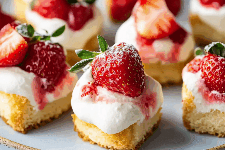 5 Ingredient Strawberry Shortcake Bites