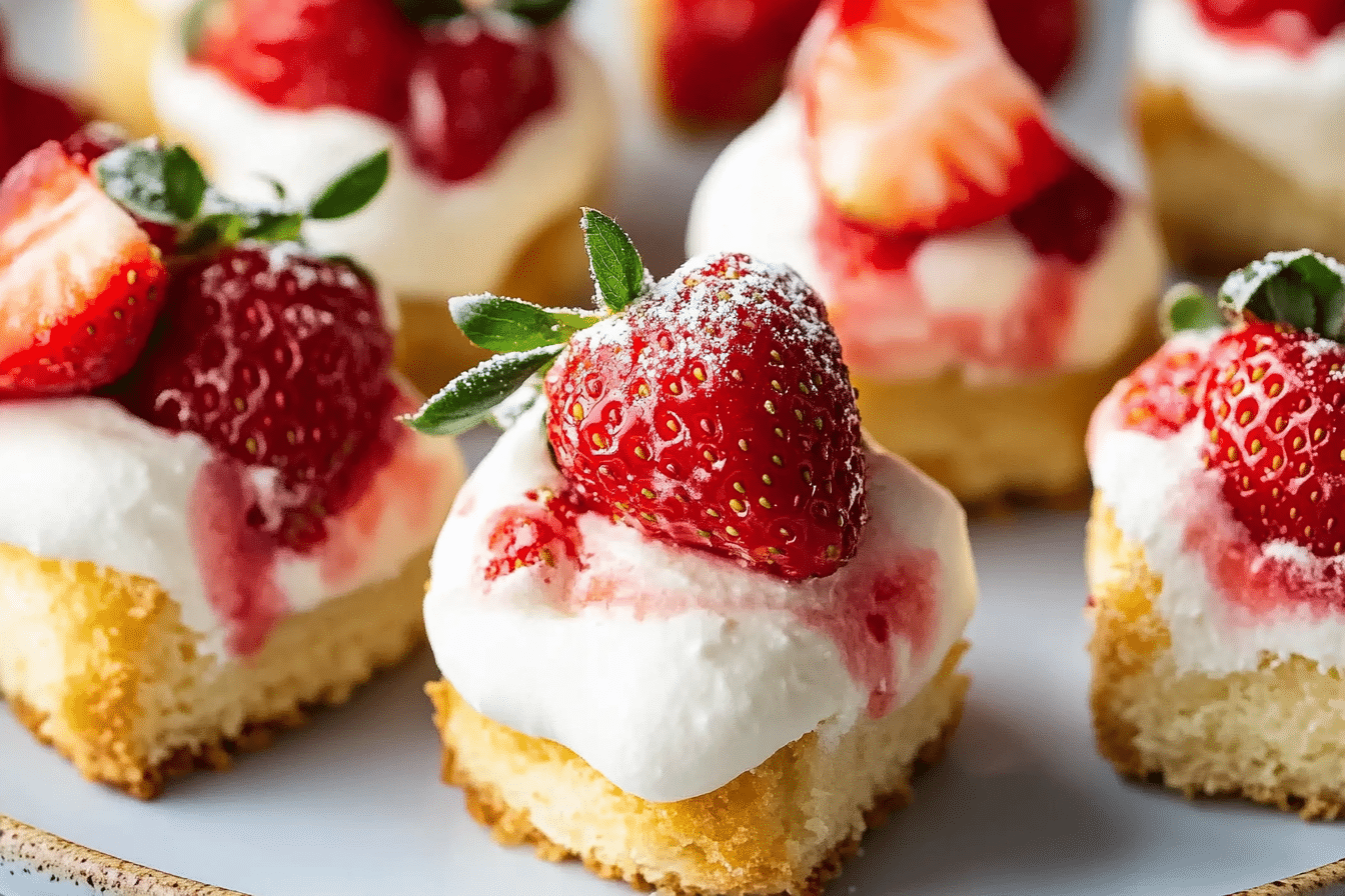 5 Ingredient Strawberry Shortcake Bites
