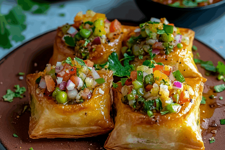 Puff Pastry Samosa Chaat