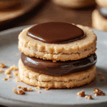 Hazelnut Shortbread Sandwich Cookies with Milk Chocolate Ganache
