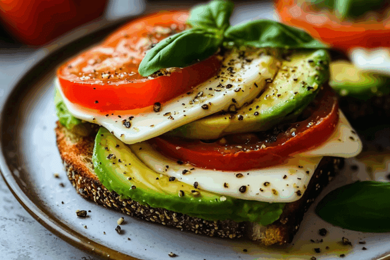 Avocado, Mozzarella, and Tomato Grilled Cheese