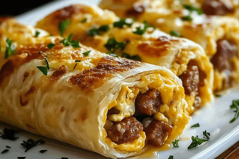 Sausage, Egg, and Cheese Breakfast Roll-Ups