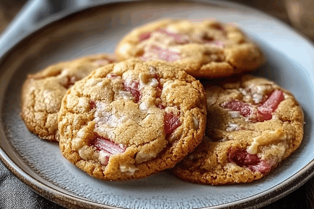 Brown Sugar Rhubarb Cookies
