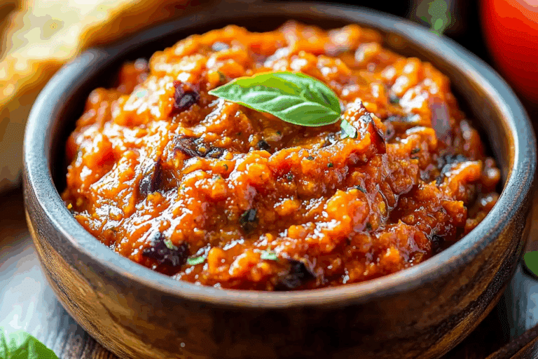 Roasted Eggplant and Pepper Spread (Zacusca)