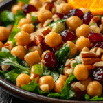 Cranberry Walnut Chickpea Salad with Orange Vinaigrette