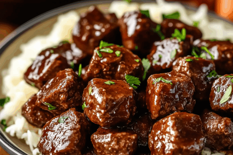 Crockpot Dr. Pepper Steak Bites