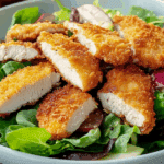 Crispy Chicken Cutlet Salad