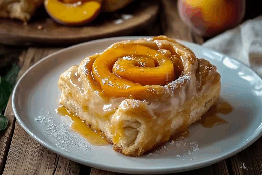 Peach Pie Cinnamon Rolls