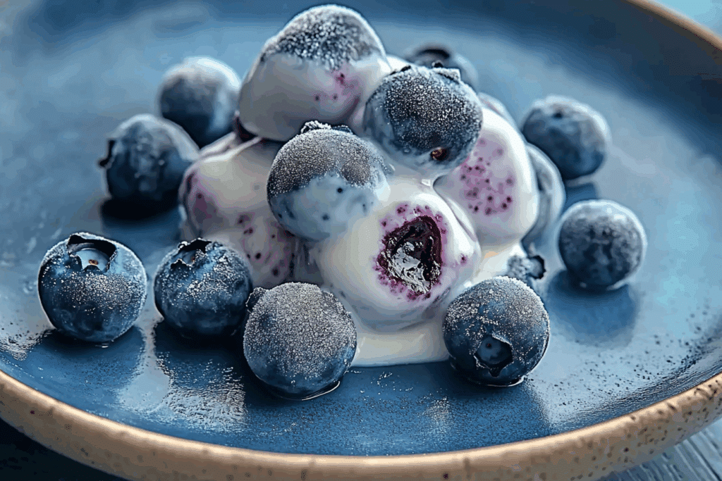 Frozen Yogurt-Dipped Blueberries