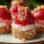 Mini Strawberry Crunch Cheesecake Bites