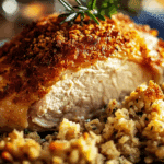 Stuffing-Coated Chicken