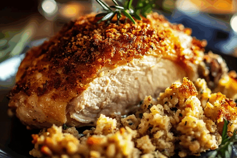 Stuffing-Coated Chicken