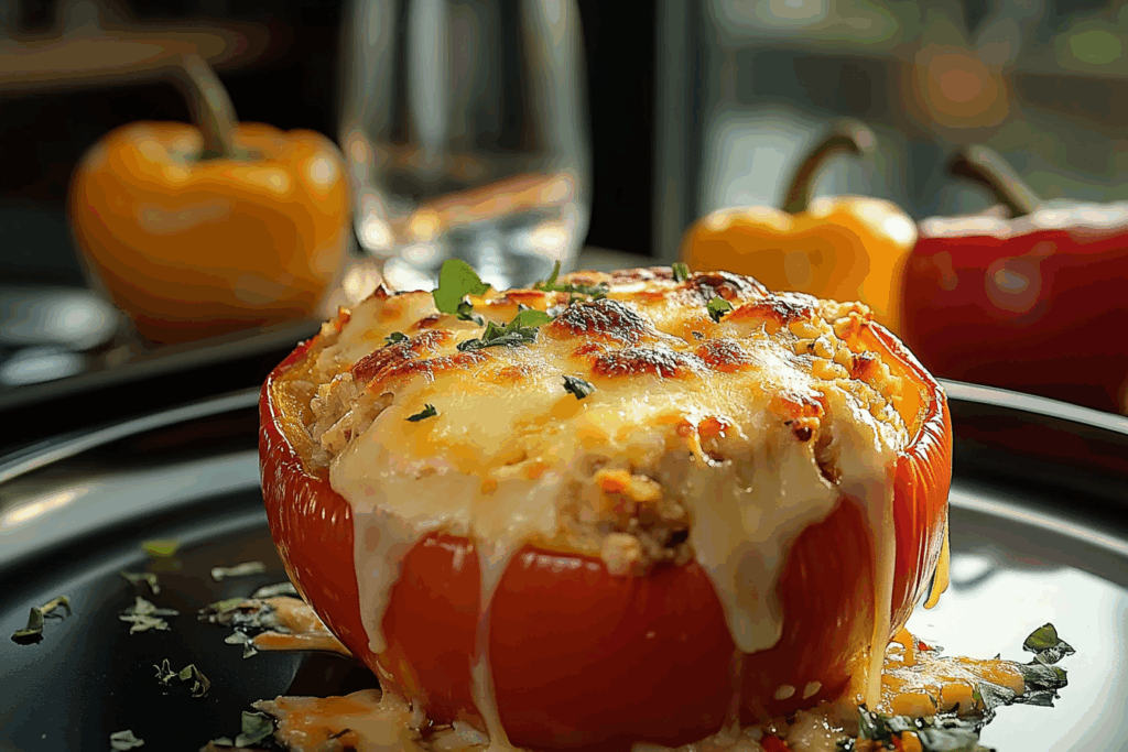 Stuffed Bell Peppers with Cheese