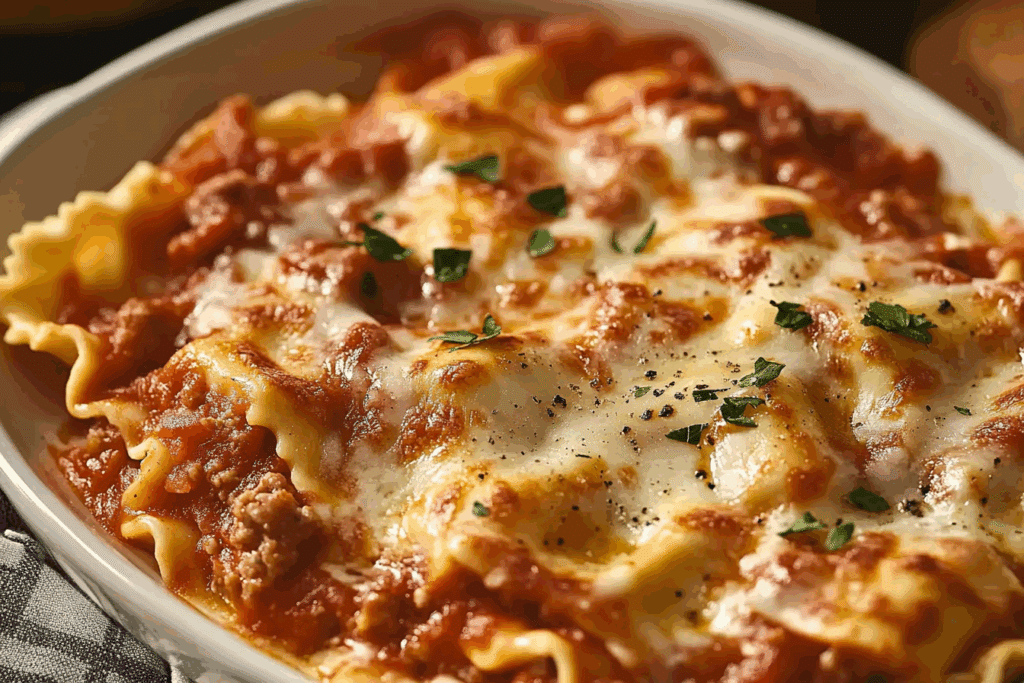 Crockpot Easy Ravioli Lasagna