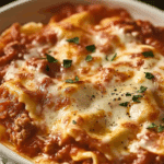 Crockpot Easy Ravioli Lasagna