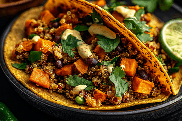 Chipotle Sweet Potato Quinoa Tacos
