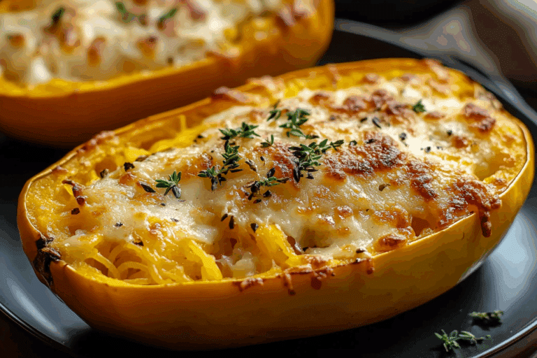 Cheesy Spaghetti Squash Gratin