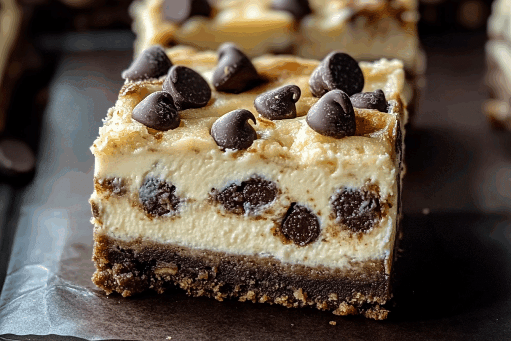 Brown Butter Chocolate Chip Cookie Cheesecake Bars