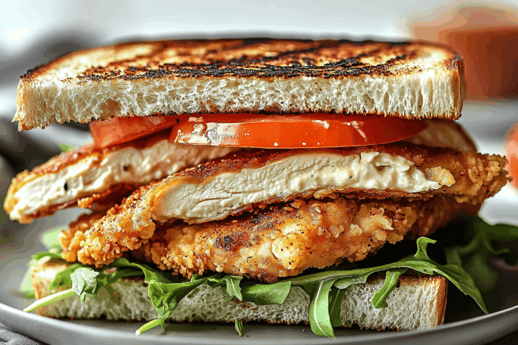 Dijon Mayo Brined Crispy Chicken Sandwich