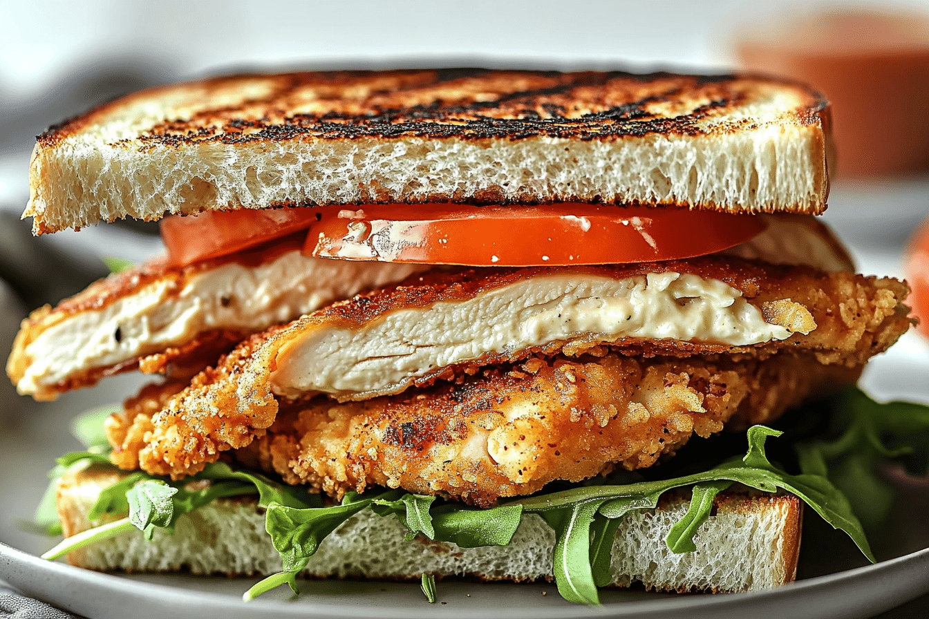 Dijon Mayo Brined Crispy Chicken Sandwich