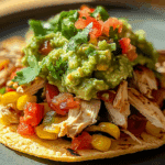 Chicken Veggie Tostadas with Guacamole
