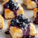 Glazed Blueberry Butter Swim Biscuits