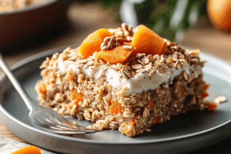 High Protein Carrot Cake Baked Oatmeal