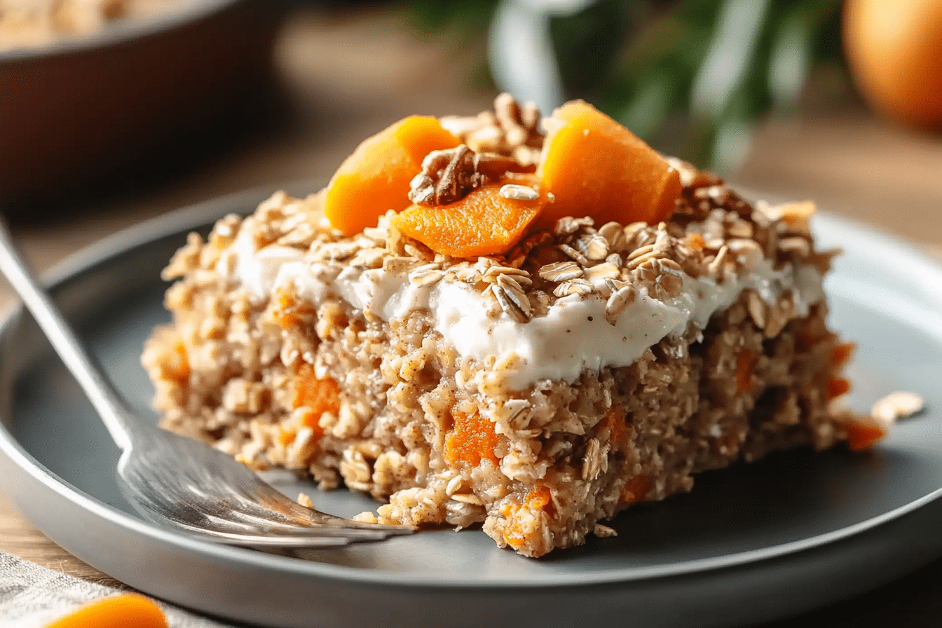 High Protein Carrot Cake Baked Oatmeal