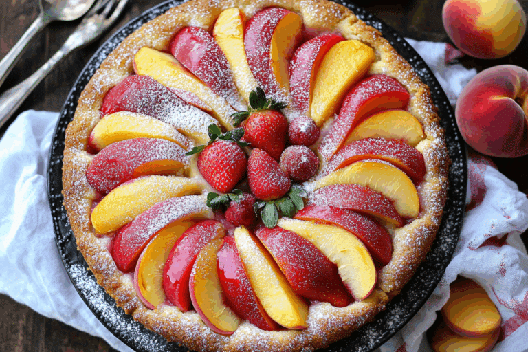 Strawberry Peach Cake