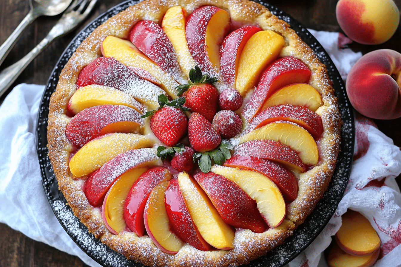 Strawberry Peach Cake