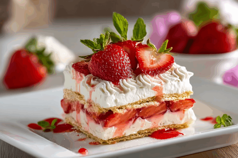 Strawberry Eclair Cake