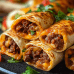 Beef and Cheese Chimichangas