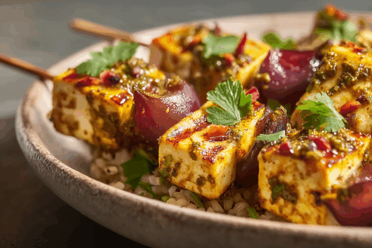 Lemon & Coriander Tofu Skewers