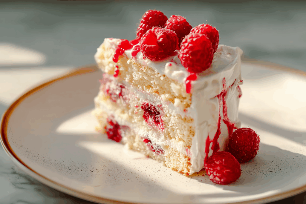 White Chocolate Raspberry Cake