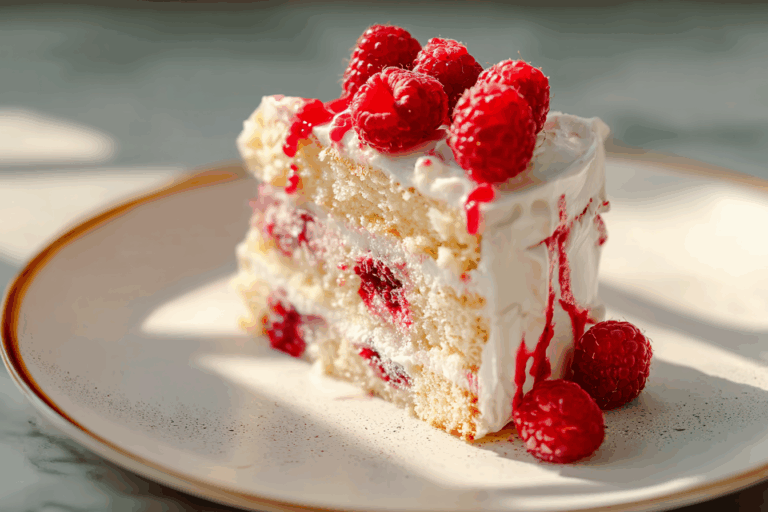 White Chocolate Raspberry Cake